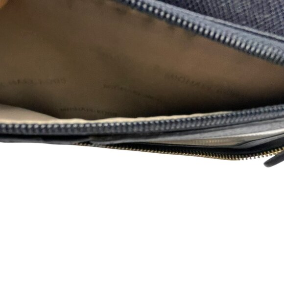 MICHAEL Michael Kors Large Scalloped Leather Clutch - Navy - Picture 12 of 12